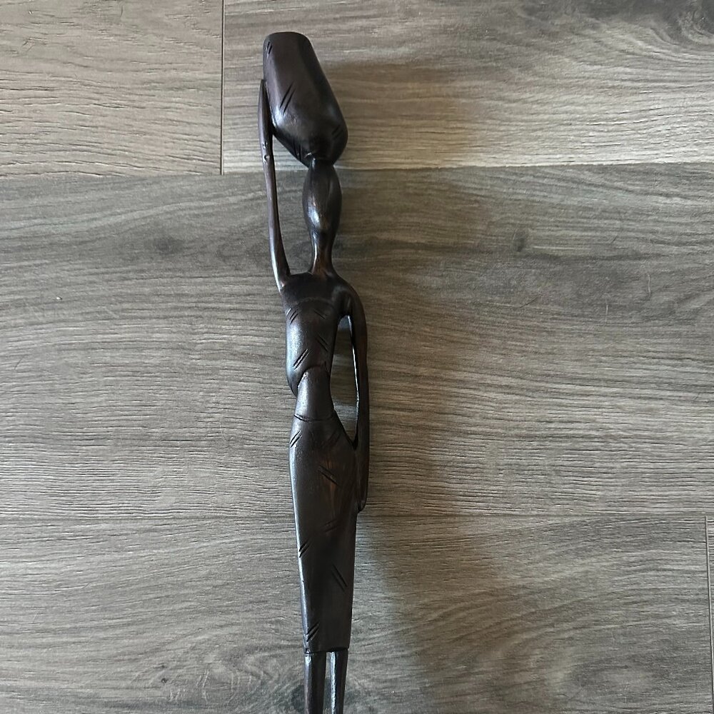 Hand-Carved Senegalese Wood Sculpture - From Senegal - Home Decor - Picture 8 of 8